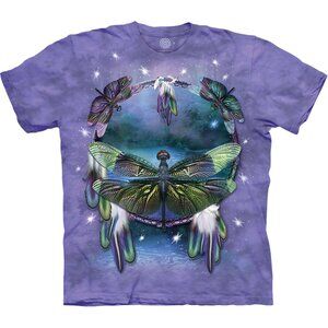 The Mountain Dreamcatcher Dragonfly Dragonflies Flowers Insect T-Shirt L-3X